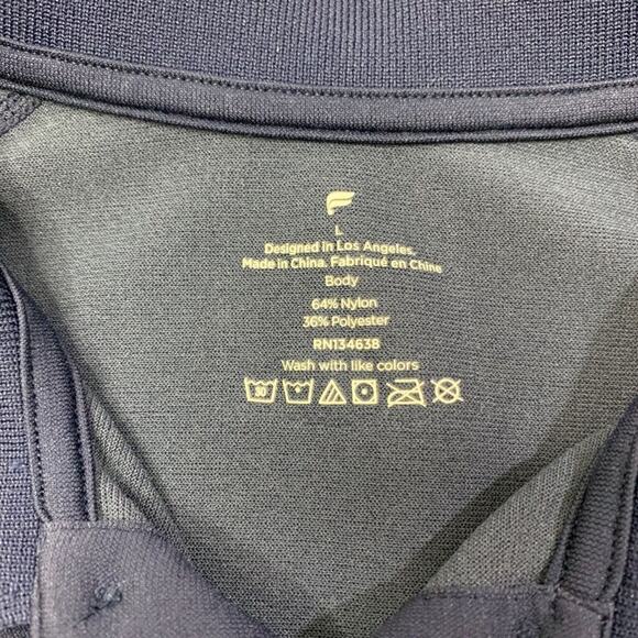 Fabletics Polo Shirt Shirt Mens L Large Windsor Nylon Blend Short Sleeve Golf - Picture 3 of 8